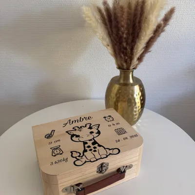 Valise souvenir de naissance personnalisée 